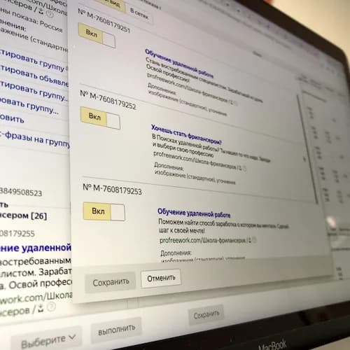 Объявления в Яндекс Директе под сегмент «обучение удалённой работе»
