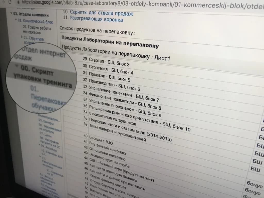 Продукты на перепаковку под сегменты базы
