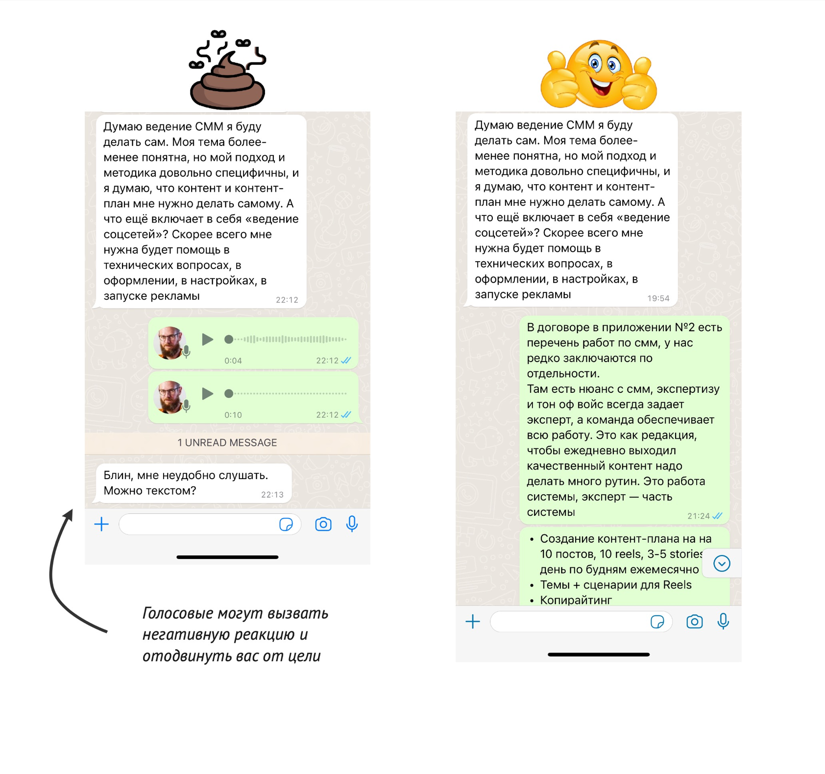 Пример запроса разрешения на голосовое сообщение в мессенджере